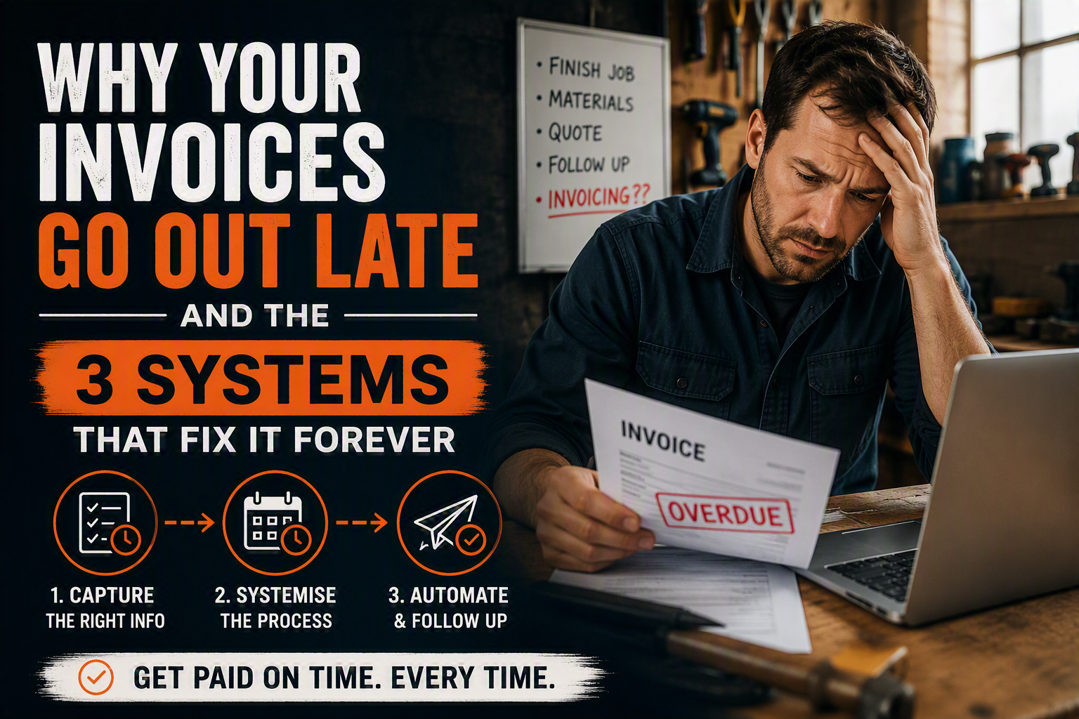 Why Your Invoices Go Out Late — And the 3 Systems That Fix It Forever